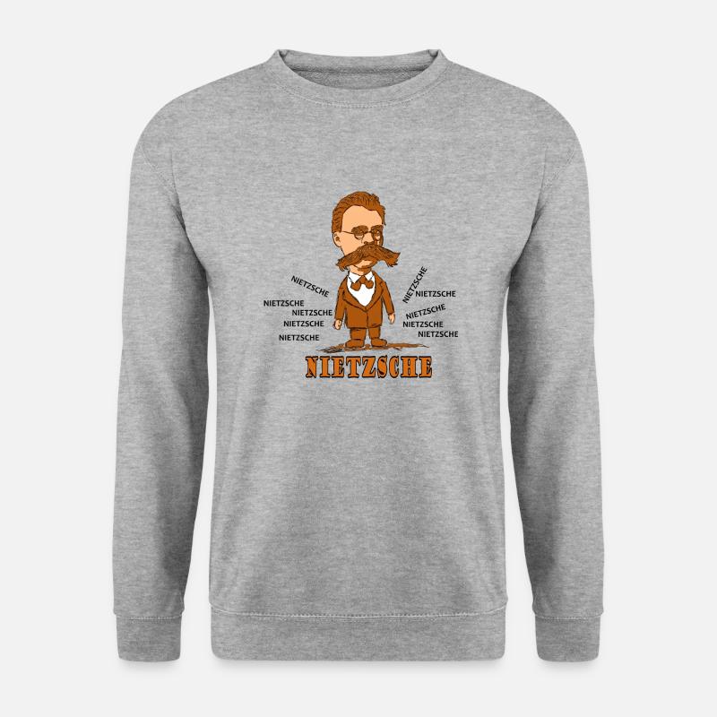 Nietzsche - Unisex Pullover - Weißgrau meliert