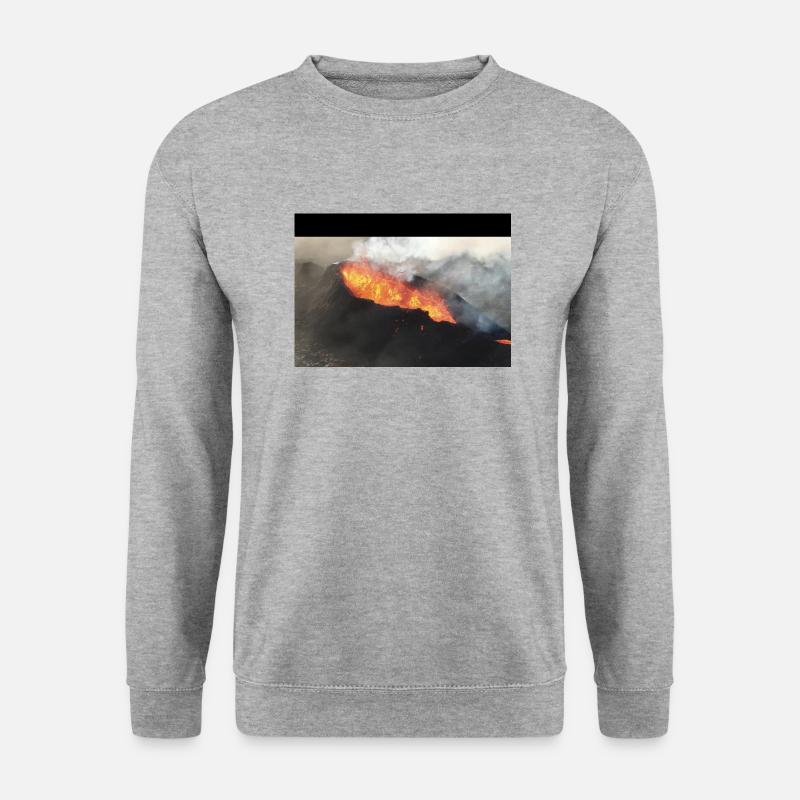 Vulcano - Unisex Pullover - Weißgrau meliert
