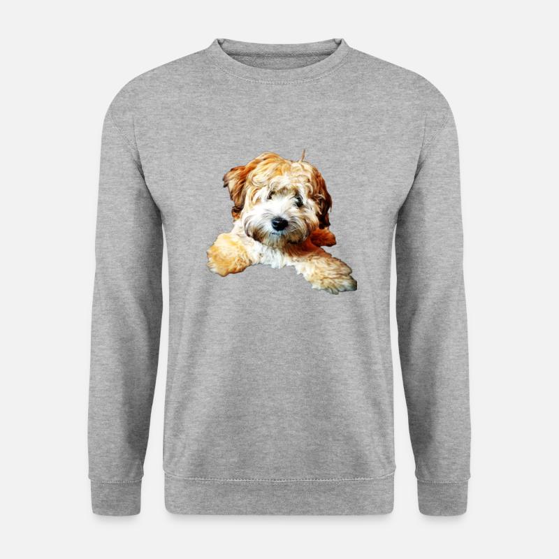 Havaneser - Unisex Pullover - Weißgrau meliert