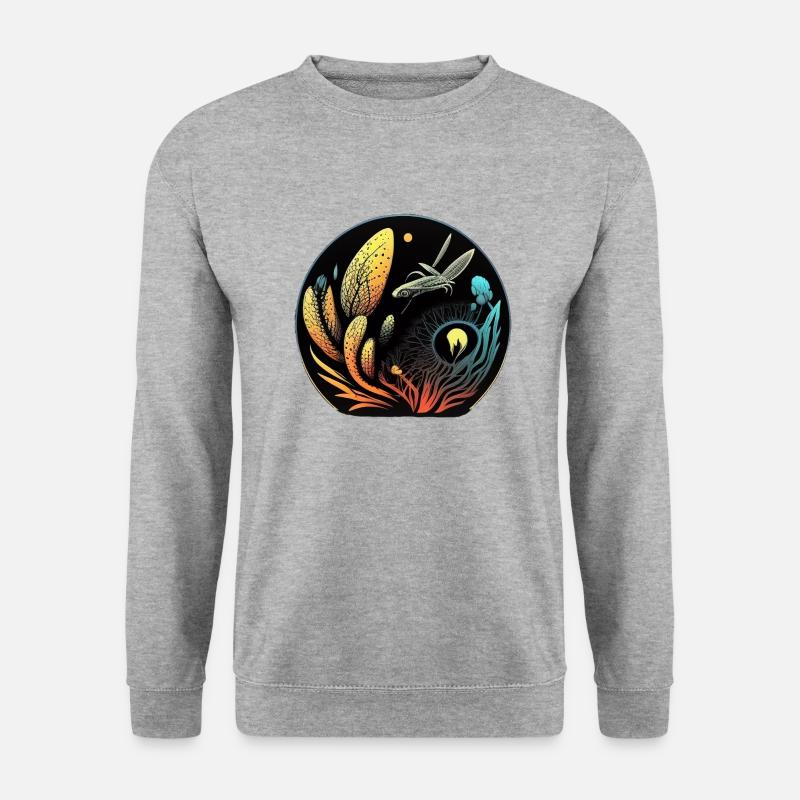 Biolumineszenz - Unisex Pullover - Weißgrau meliert