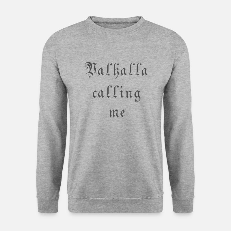 Walhalla ruft mich - Unisex Pullover - Weißgrau meliert