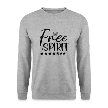 Free Spirit - Unisex Sweatshirt - salt & pepper - Front - Alina (178cm) & Michal (187cm)