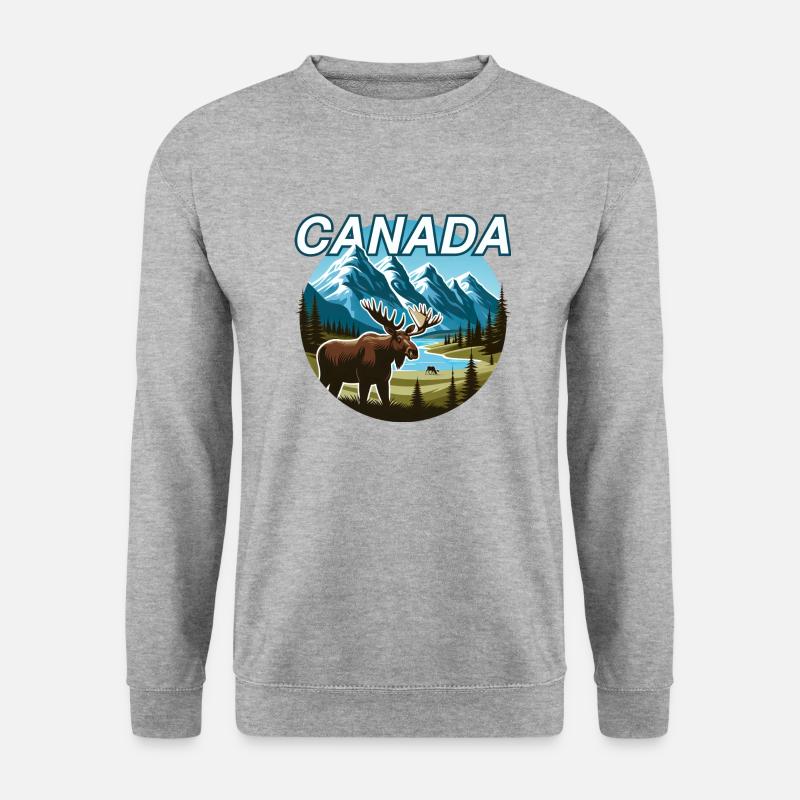 Kanada 10 - Unisex Pullover - Weißgrau meliert