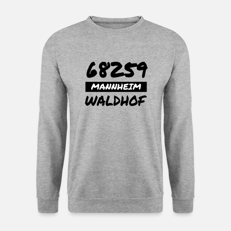 Mannheim Monnem Mannheimat - Unisex Pullover - Weißgrau meliert
