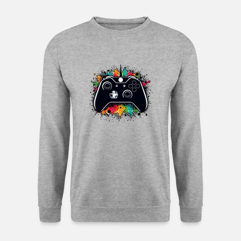 Controller art attack - Mix 04 - Unisex Sweatshirt - salt & pepper