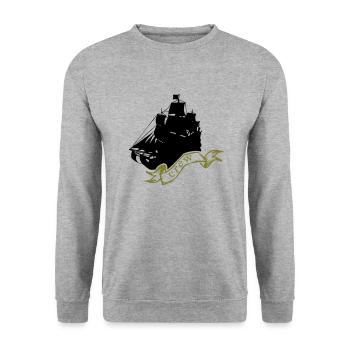 bateau pirate - Sweat-shirt Unisexe - gris chiné - Devant - Alina (178cm) & Michal (187cm)