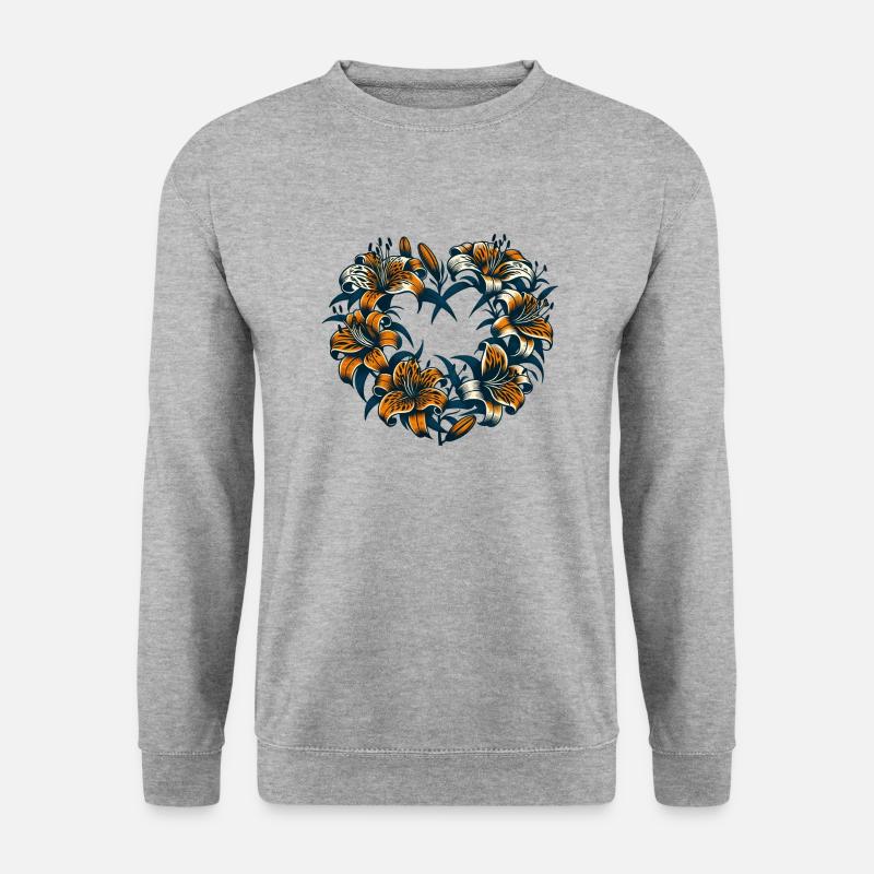 Tigerlilie - Unisex Pullover - Weißgrau meliert