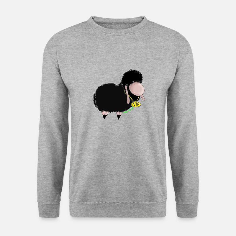 Black Sheep VIP-Schaf Wolly Sheepling Gaming - Unisex Pullover - Weißgrau meliert