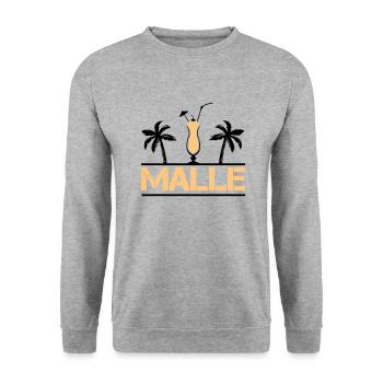 malle - Sweat-shirt Unisexe - gris chiné - Devant - Alina (178cm) & Michal (187cm)