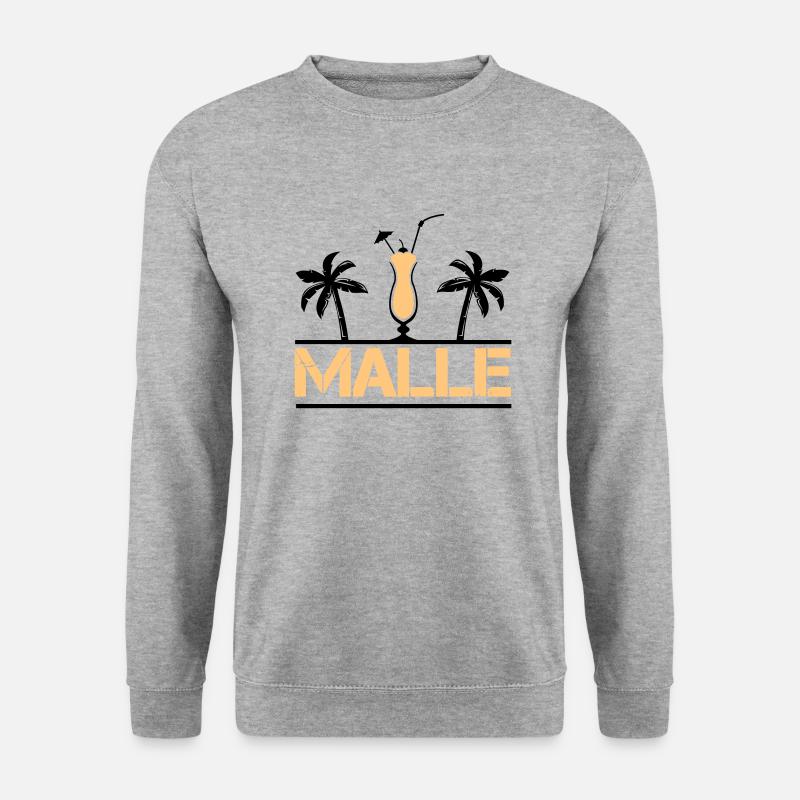 malle - Unisex Pullover - Weißgrau meliert