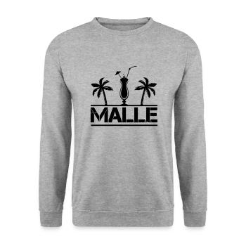 malle - Sweat-shirt Unisexe - gris chiné - Devant - Alina (178cm) & Michal (187cm)