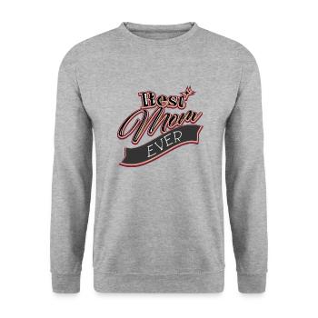 Best Mom ever - Unisex Pullover - Weißgrau meliert - Vorne - Alina (178cm) & Michal (187cm)