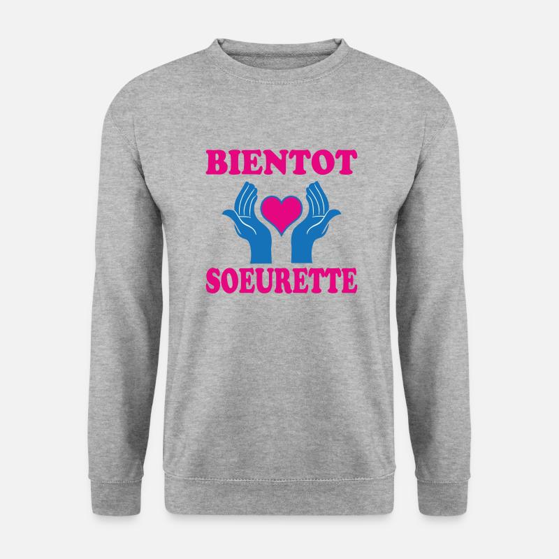BALD SCHWESTER - Unisex Pullover - Weißgrau meliert