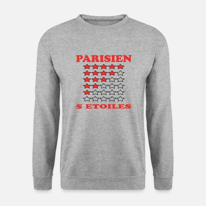 5-STERNE-HOTEL PARISER - Unisex Pullover - Weißgrau meliert