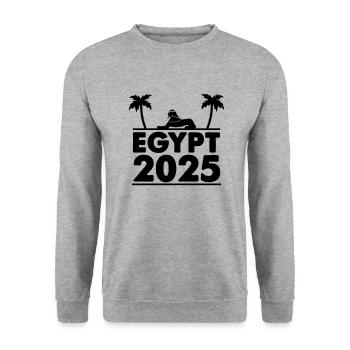 egypt 2025 - Unisex Pullover - Weißgrau meliert - Vorne - Alina (178cm) & Michal (187cm)