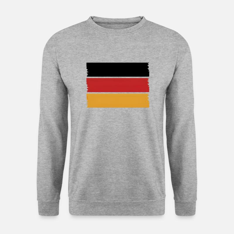 Deutschland Flagge Deutschland - Unisex Pullover - Weißgrau meliert