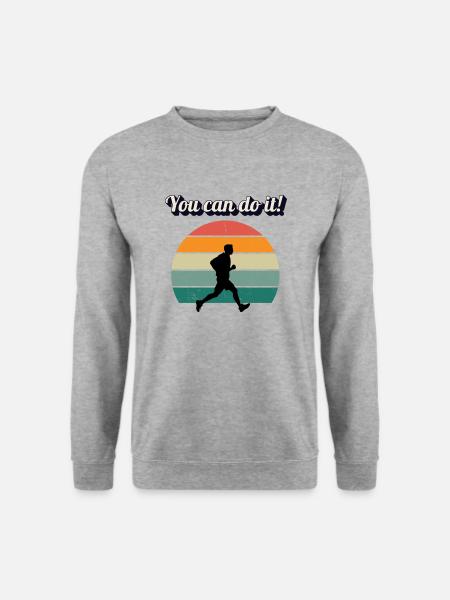 You can do it - Unisex Pullover - Weißgrau meliert