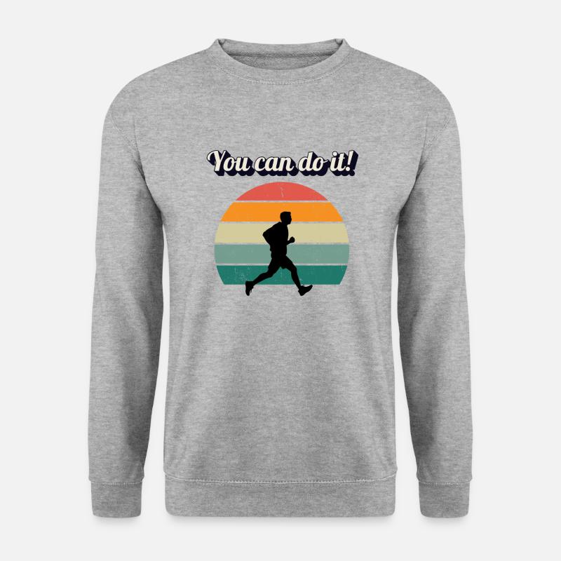 You can do it - Unisex Pullover - Weißgrau meliert
