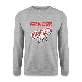 GENDRE LIMITED EDITION - Unisex Sweatshirt - salt & pepper - Front - Alina (178cm) & Michal (187cm)