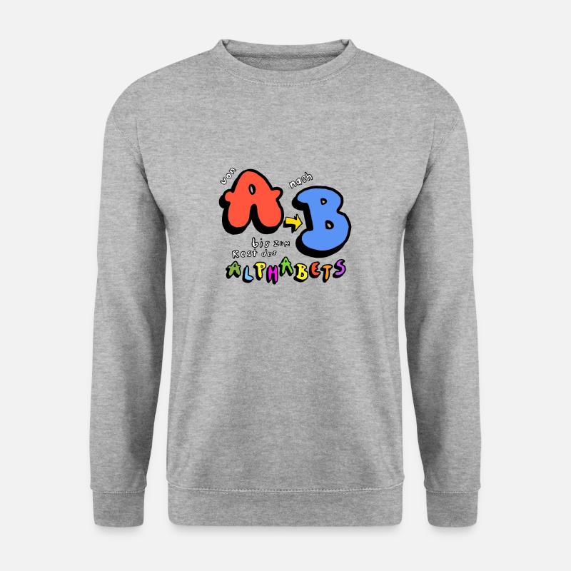 Von A nach B - Unisex Pullover - Weißgrau meliert
