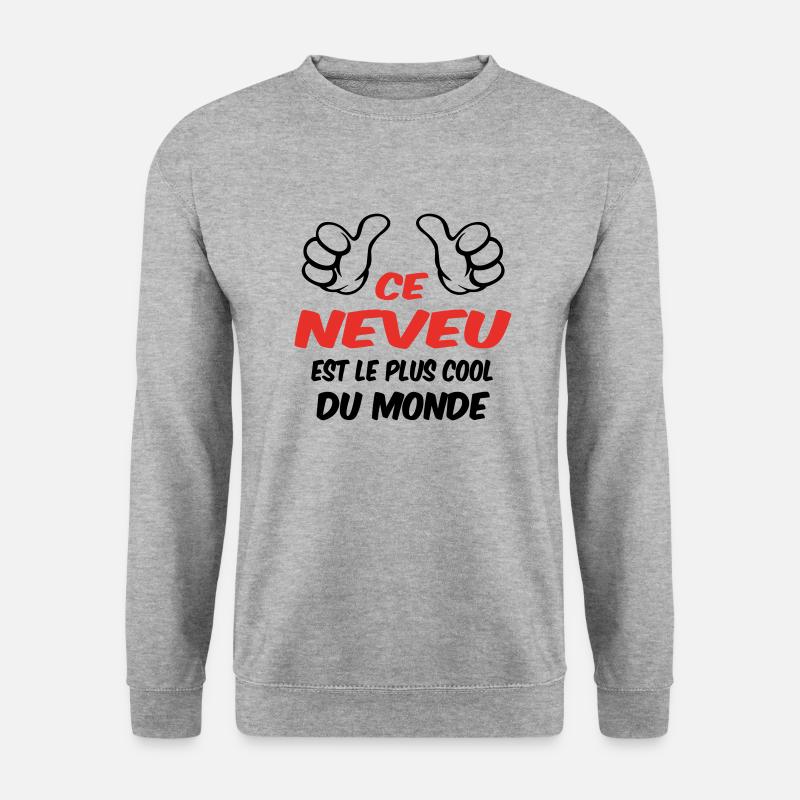 BESTER NEFFE - Unisex Pullover - Weißgrau meliert
