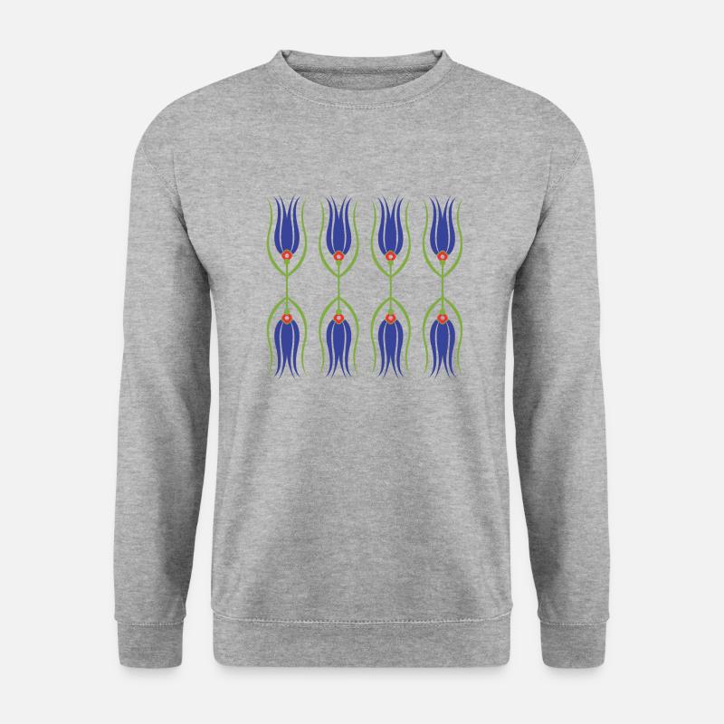 Tulpe - Unisex Pullover - Weißgrau meliert