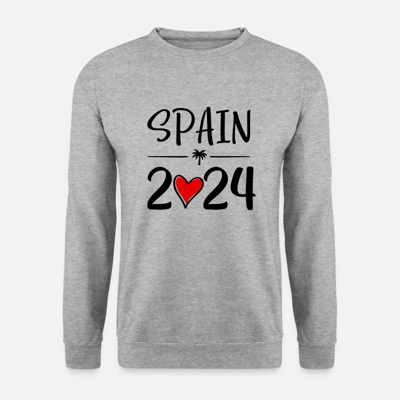 Spain heart 2024 - Unisex Pullover - Weißgrau meliert