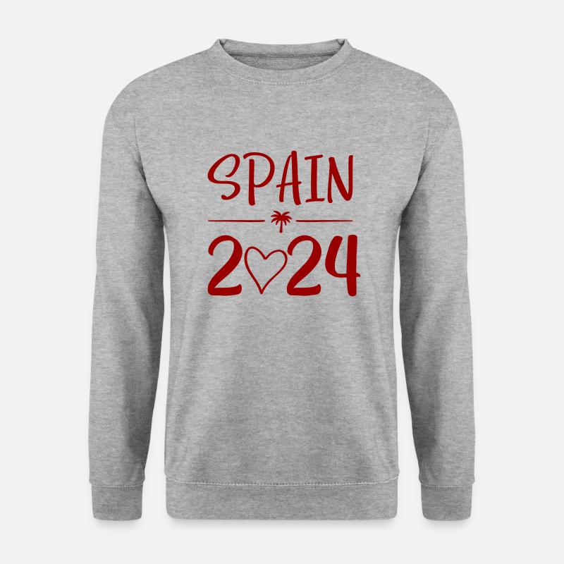 Spain heart 2024 - Unisex Pullover - Weißgrau meliert