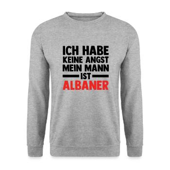Albanians Albanian Albania - Unisex Sweatshirt - salt & pepper - Front - Alina (178cm) & Michal (187cm)