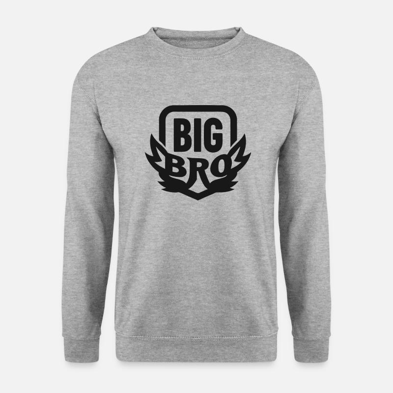 GROSSER BRUDER - Unisex Pullover - Weißgrau meliert