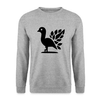 Paon - Sweat-shirt Unisexe - gris chiné - Devant - Alina (178cm) & Michal (187cm)