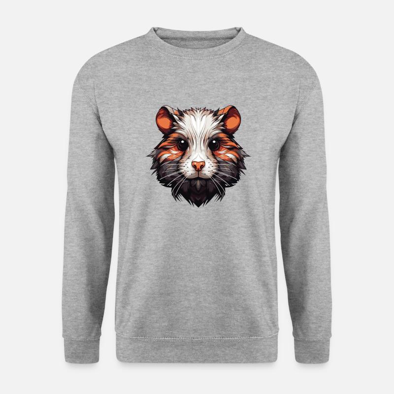 Hamster Tier - Unisex Pullover - Weißgrau meliert