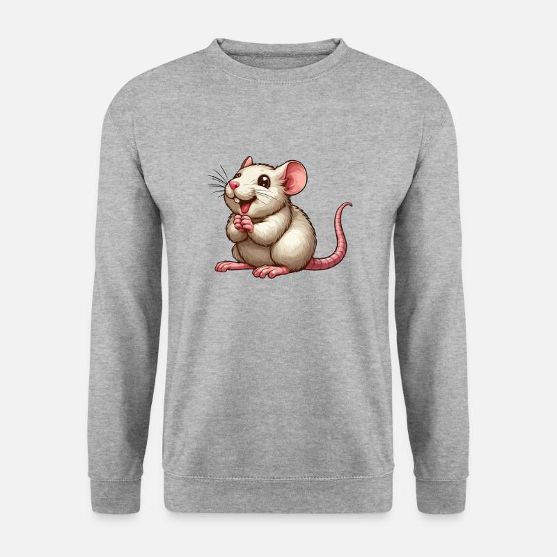 Ratje - Unisex Pullover - Weißgrau meliert