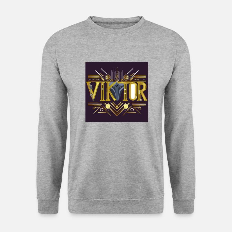 Viktor - Unisex Pullover - Weißgrau meliert