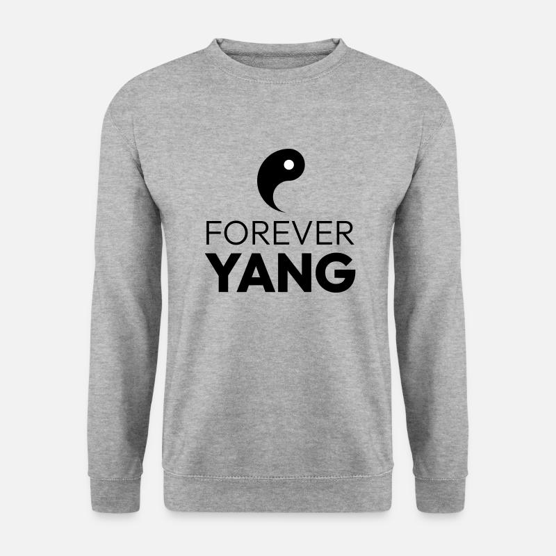 Forever Yang - Unisex Pullover - Weißgrau meliert