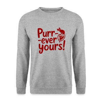 Ronronnez toujours à vous - Sweat-shirt Unisexe - gris chiné - Devant - Alina (178cm) & Michal (187cm)