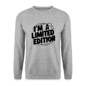 Je suis une édition limitée - Sweat-shirt Unisexe - gris chiné - Devant - Alina (178cm) & Michal (187cm)