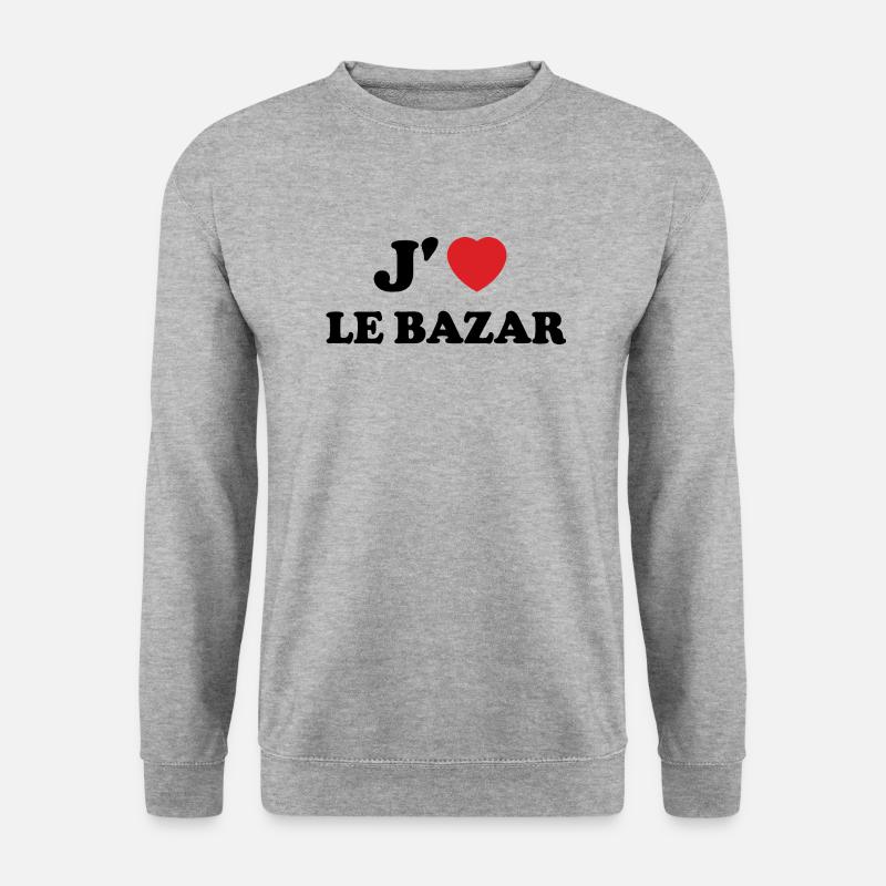 Ich mag das Chaos - Unisex Pullover - Weißgrau meliert