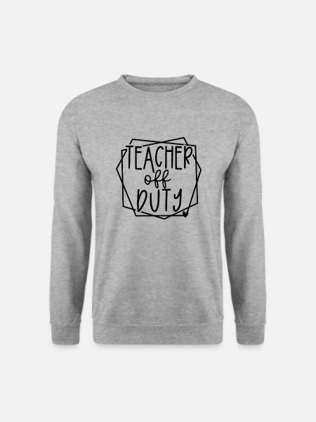 Lehrer Außerhalb des Dienstes Spaß Entspannung Zeit Design - Unisex Pullover - Weißgrau meliert