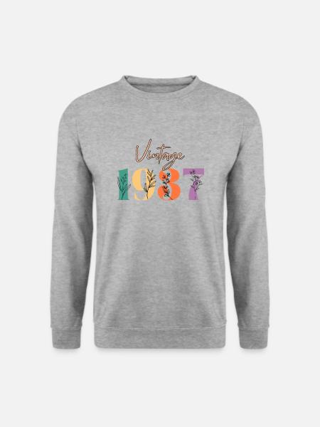 Vintage 1937 florale - Sweat-shirt Unisexe - gris chiné