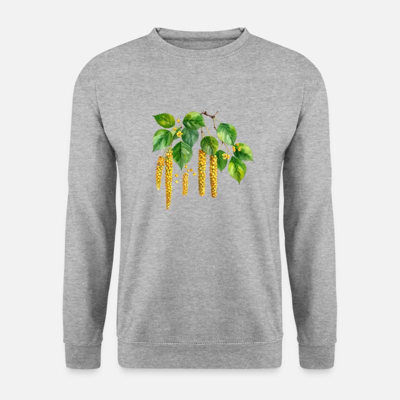 Silberbirke - Aquarell - Unisex Pullover - Weißgrau meliert