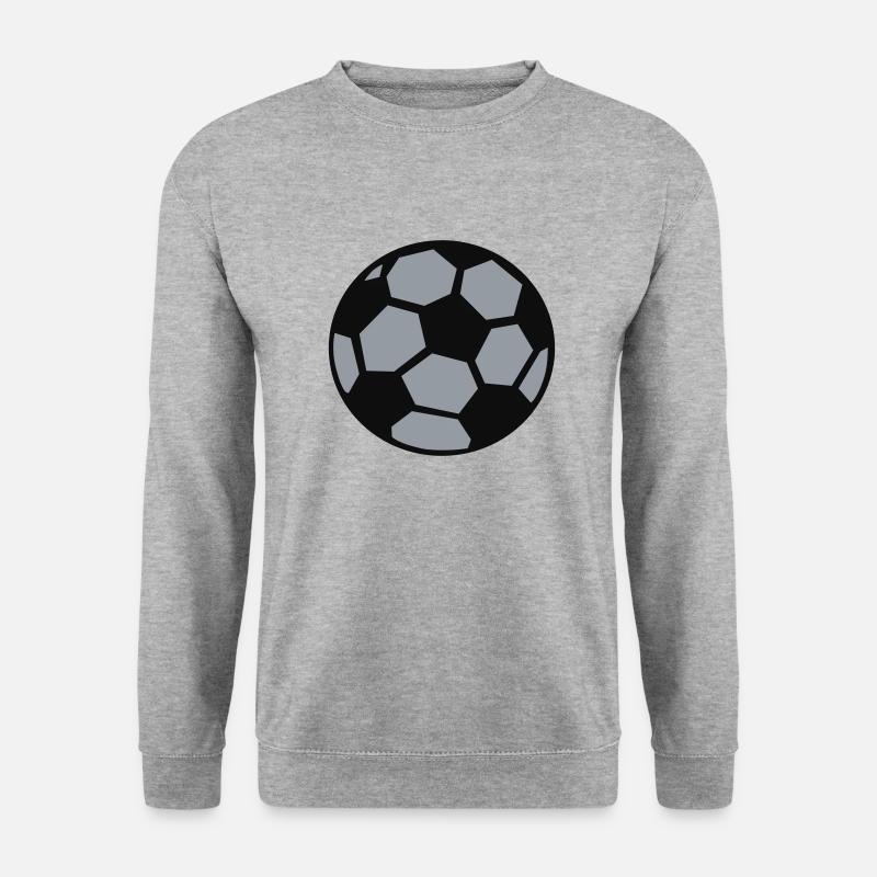 Fussball Ball - Unisex Pullover - Weißgrau meliert