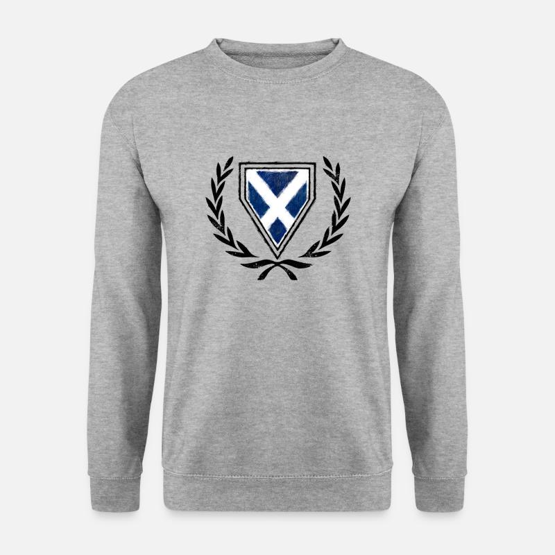 Wappen Schottland (Scotland) - Unisex Pullover - Weißgrau meliert