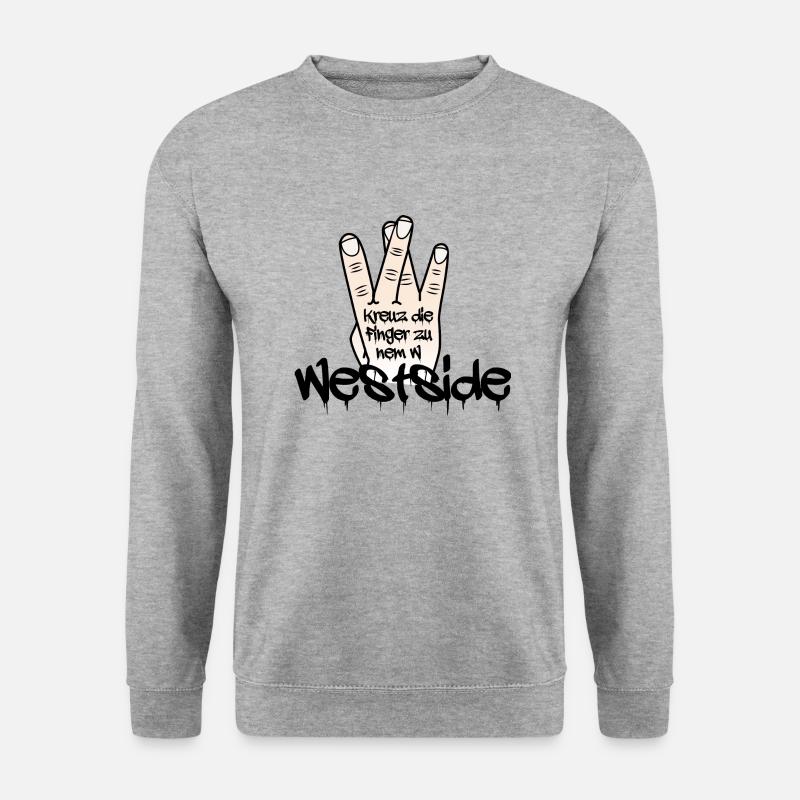 Westside - Unisex Pullover - Weißgrau meliert