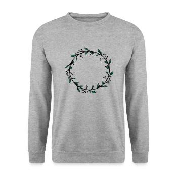 Geburtstagsshirt Zahl im Rahmen - Unisex Pullover - Weißgrau meliert - Vorne - Alina (178cm) & Michal (187cm)
