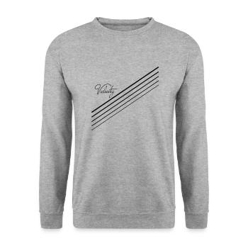 Vielsaitig - Unisex Pullover - Weißgrau meliert - Vorne - Alina (178cm) & Michal (187cm)
