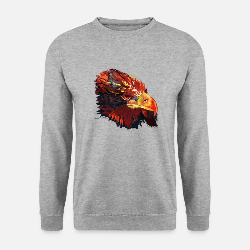 Adler arthawk - Unisex Pullover - Weißgrau meliert