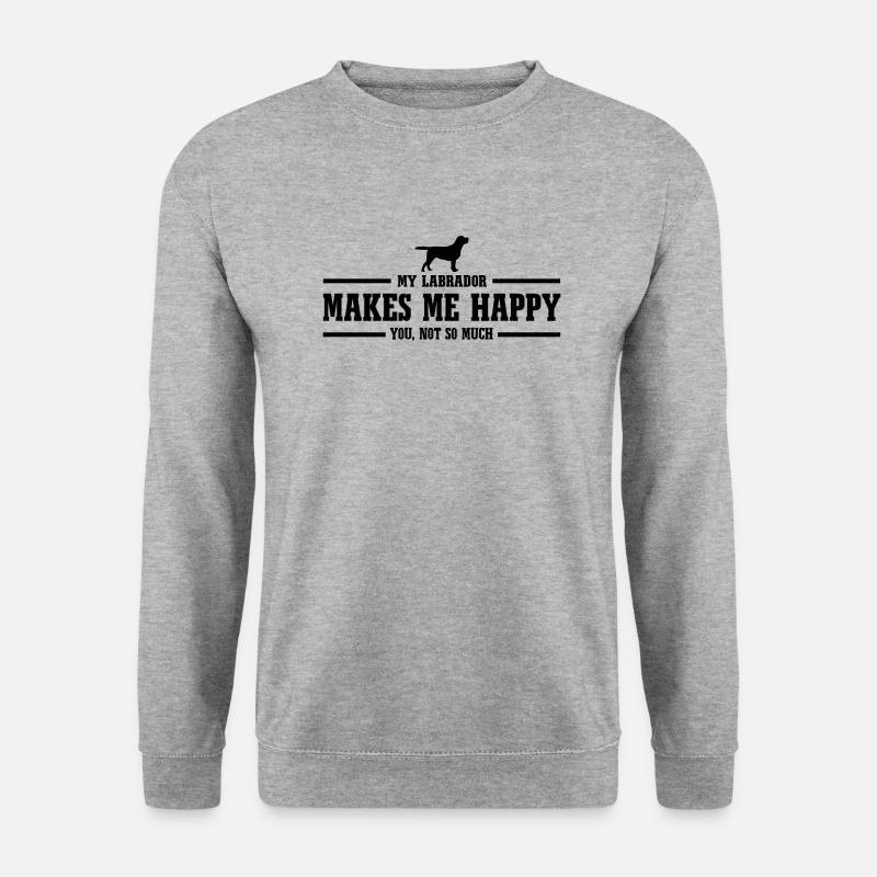 LABRADOR makes me happy - Unisex Sweatshirt - salt & pepper