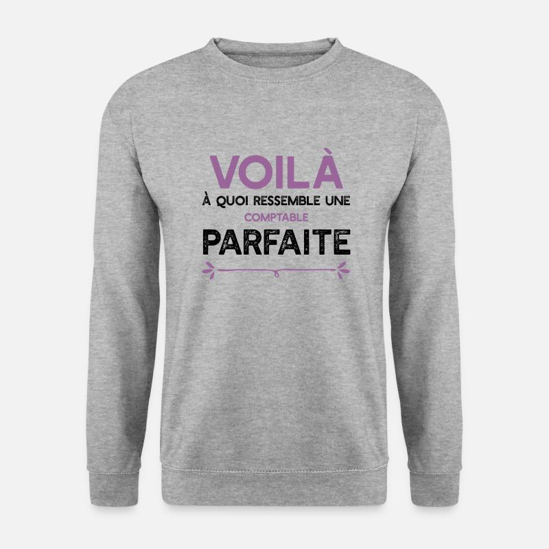 Une Comptable parfaite cadeau - Sweat-shirt Unisexe - gris chiné