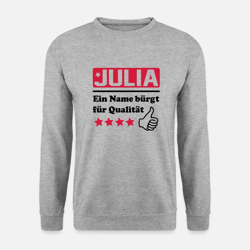 julia - Unisex Pullover - Weißgrau meliert